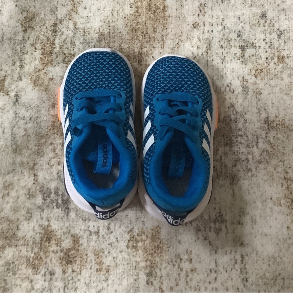 Adidas Blue and White Sneakers Modern Athletic Design